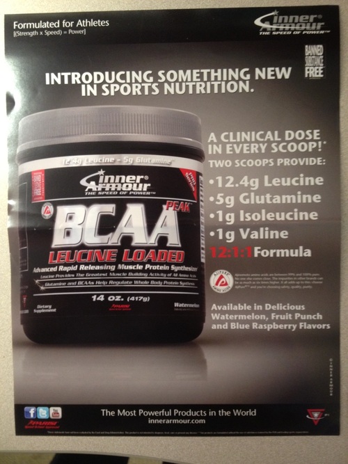 PumpUps - Inner Armour BCAAs Flyer